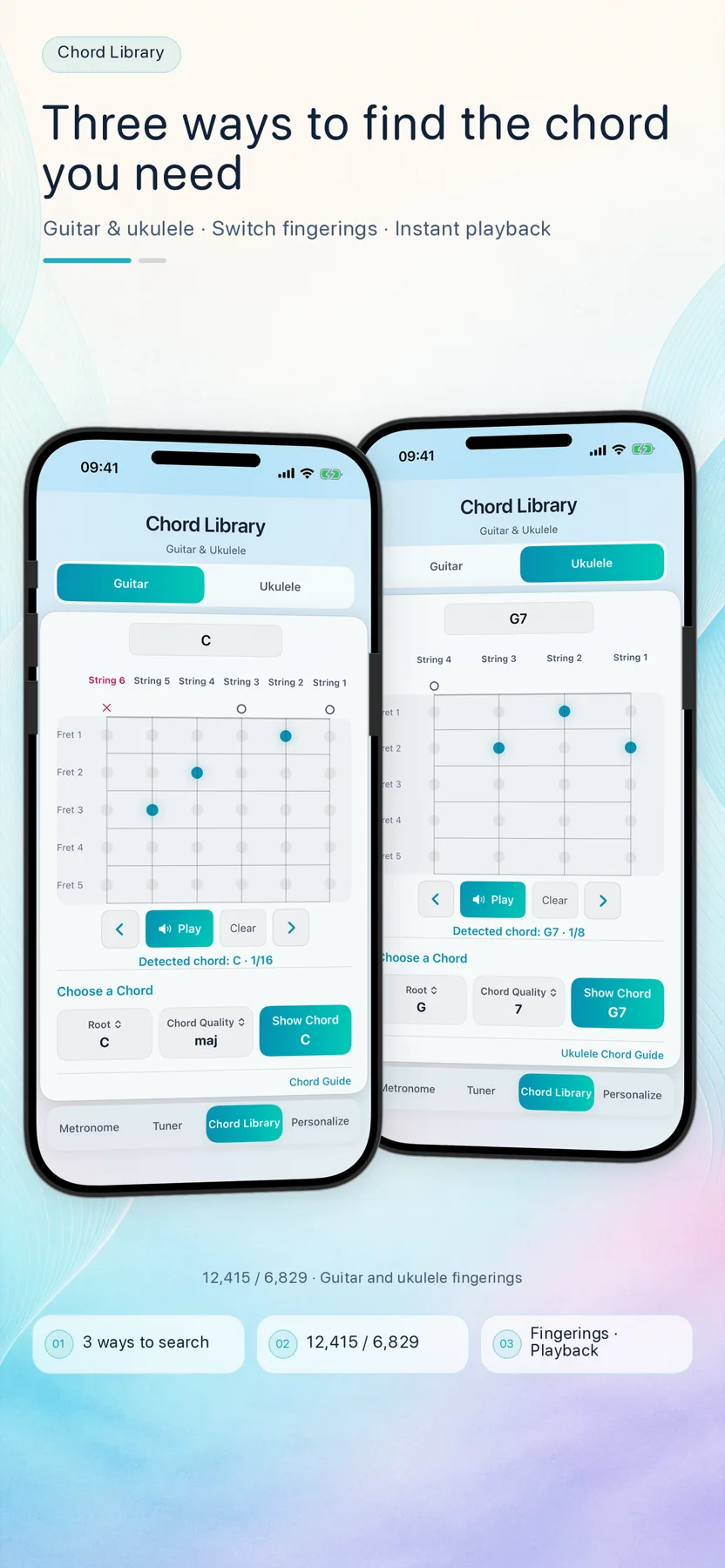 GuitarTool guitar and ukulele chord library