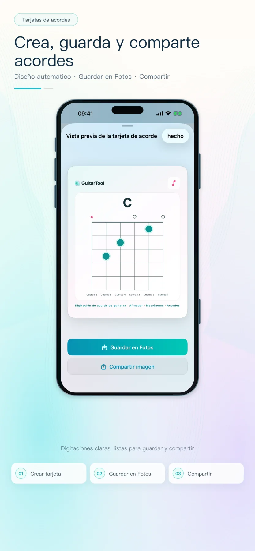 Acordes interactivos · GuitarTool