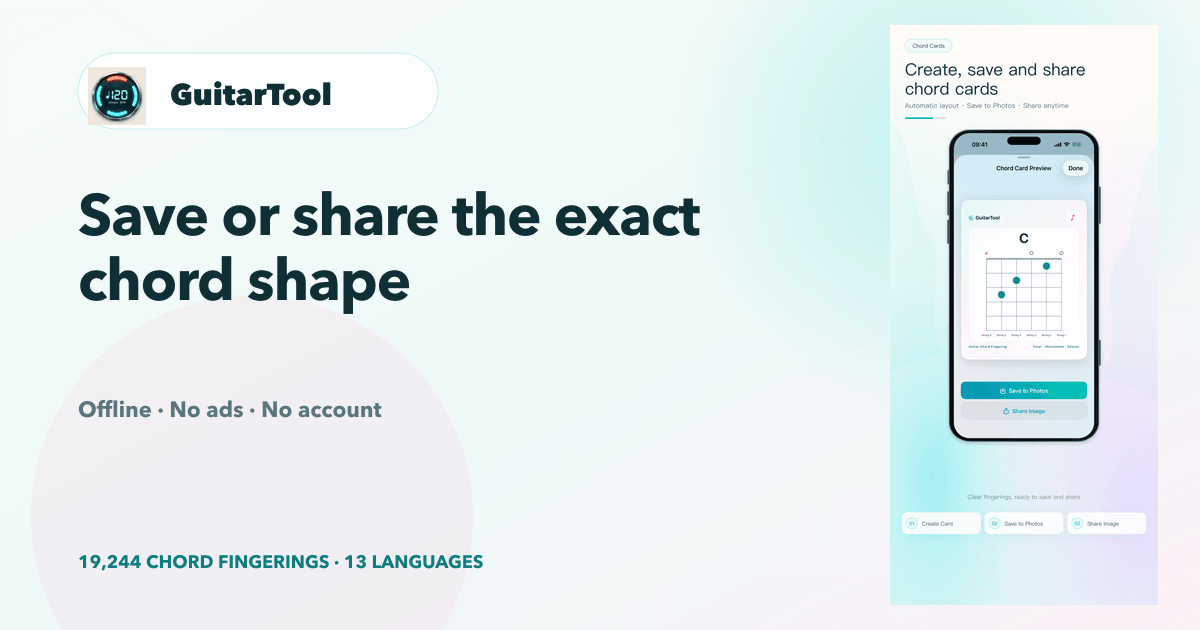 Chord cards · English social