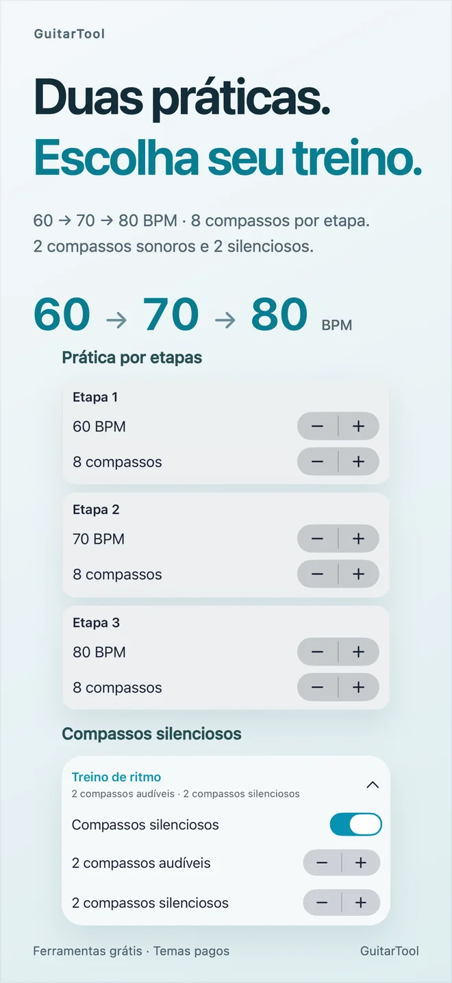 Prévia de treino da versão 1.1.2 reutilizada na loja atual; não mostra a voz ou o novo widget.
