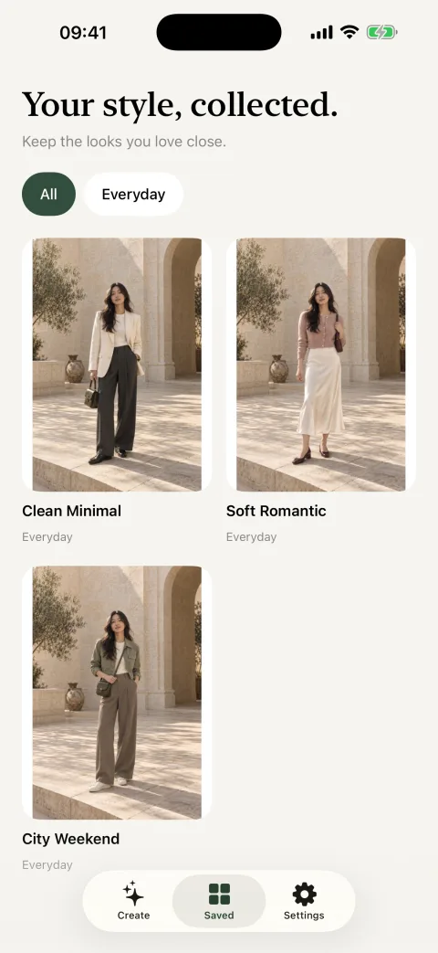 ImagineOutfit saved looks collection